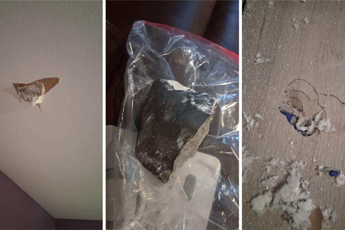 Kosmiczny gość w sypialni: fragment meteorytu przebił dach domu w Houston