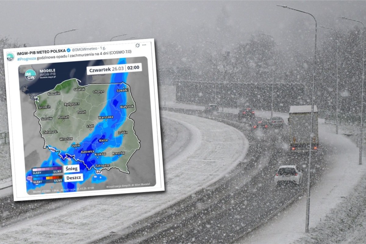 Załamanie pogody w Polsce: IMGW ostrzega przed przymrozkami i intensywnymi opadami śniegu