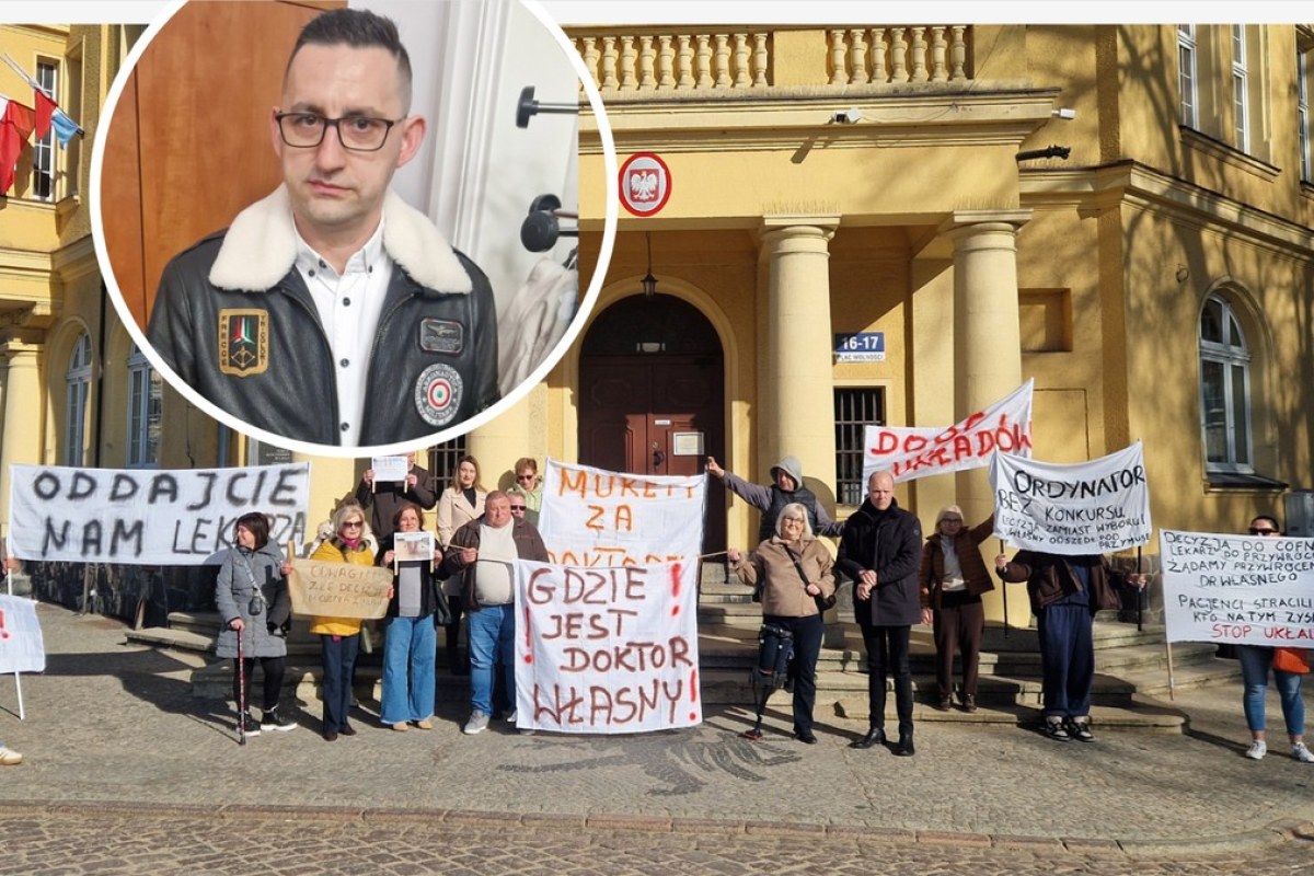 Pacjenci w Białogardzie protestują. Domagają się powrotu zwolnionego ortopedy