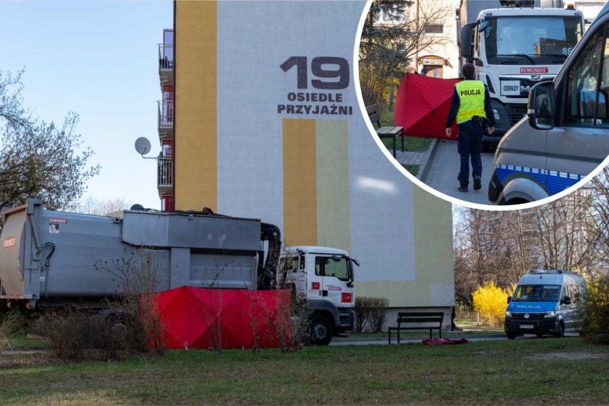 Tragiczny wypadek z udziałem śmieciarki w Poznaniu. 50-latek nie żyje