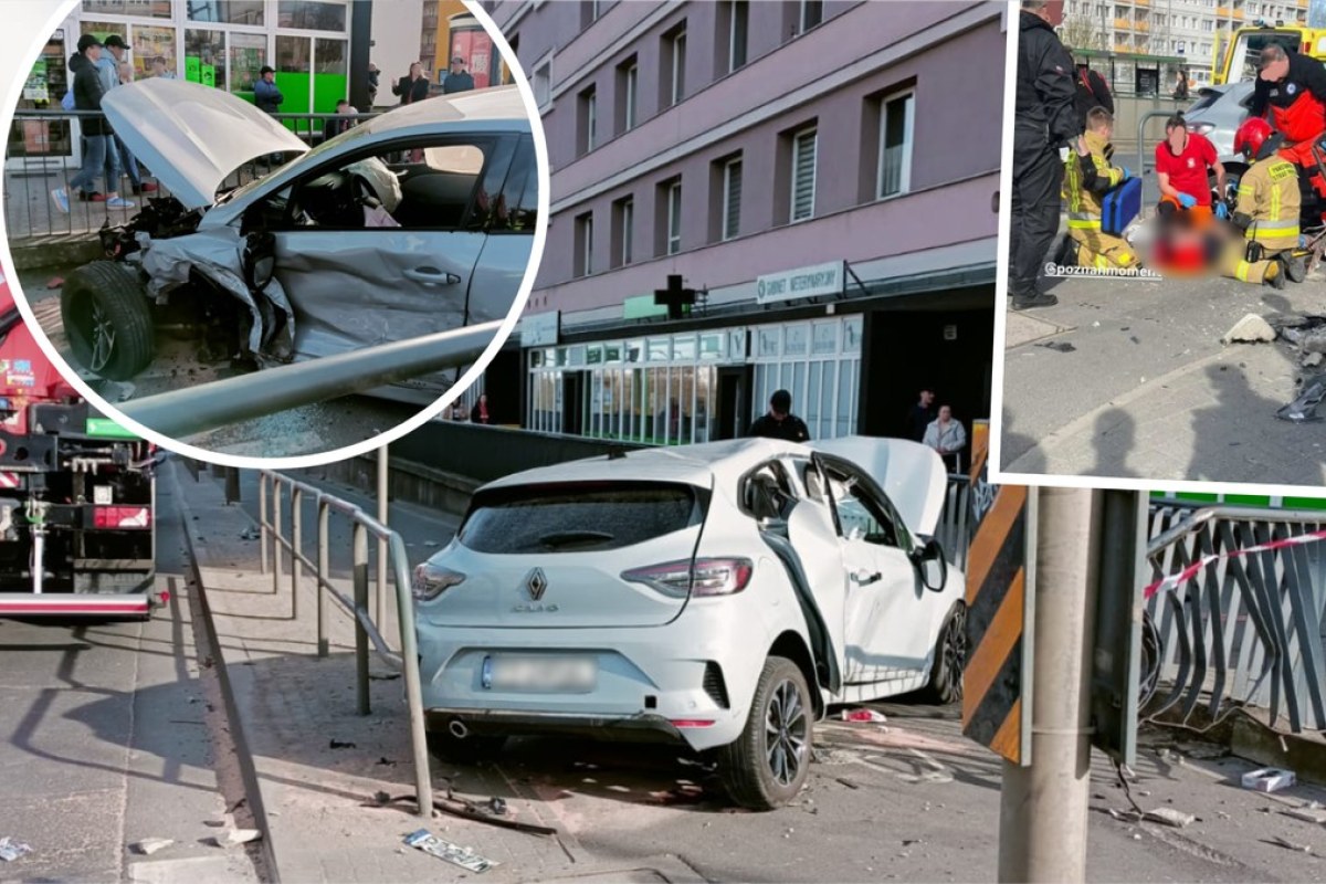 Pijany kierowca spowodował groźny wypadek w Poznaniu. Dwie osoby ranne