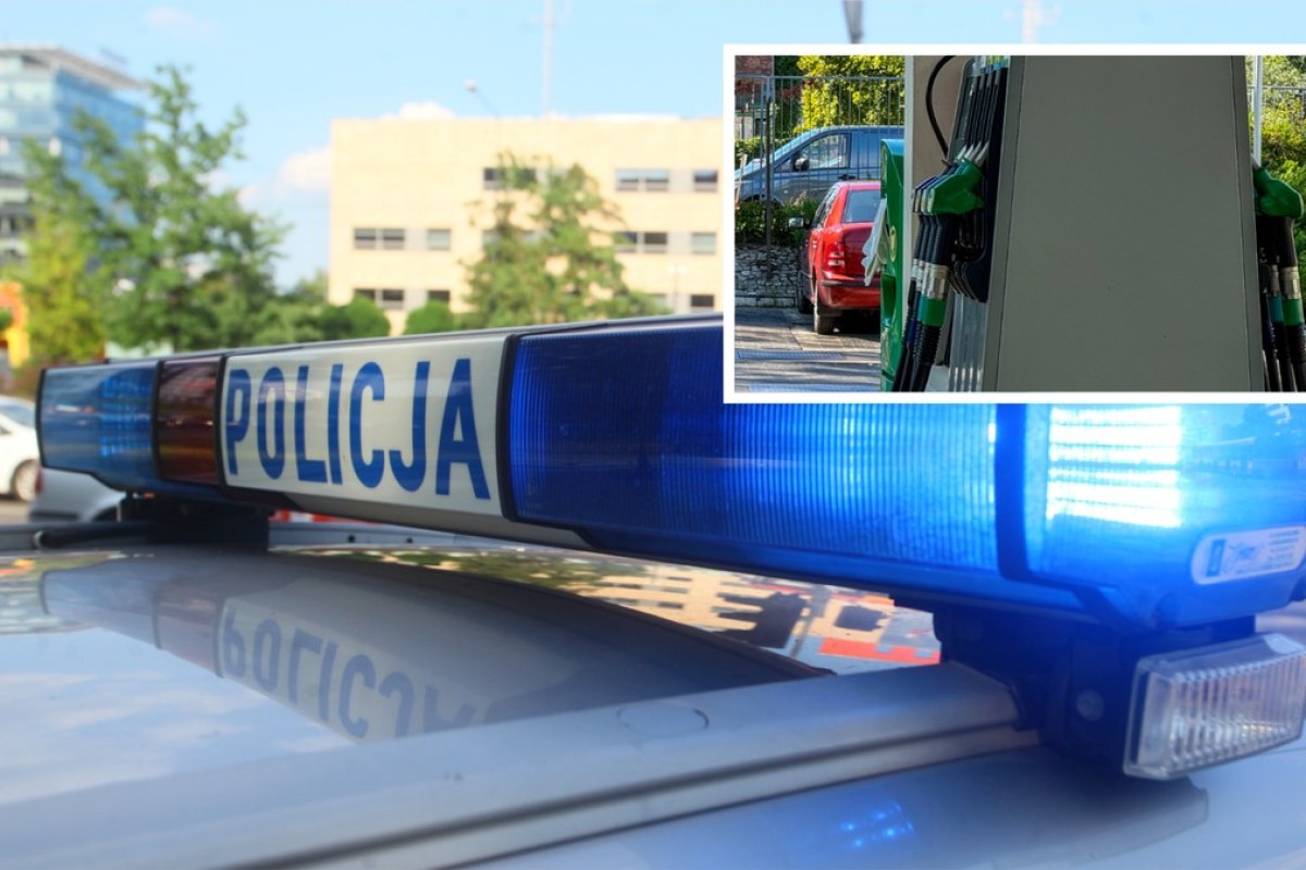 Porsche uderzyło w stację benzynową w Opolu i uciekło. Policja poszukuje kierowcy