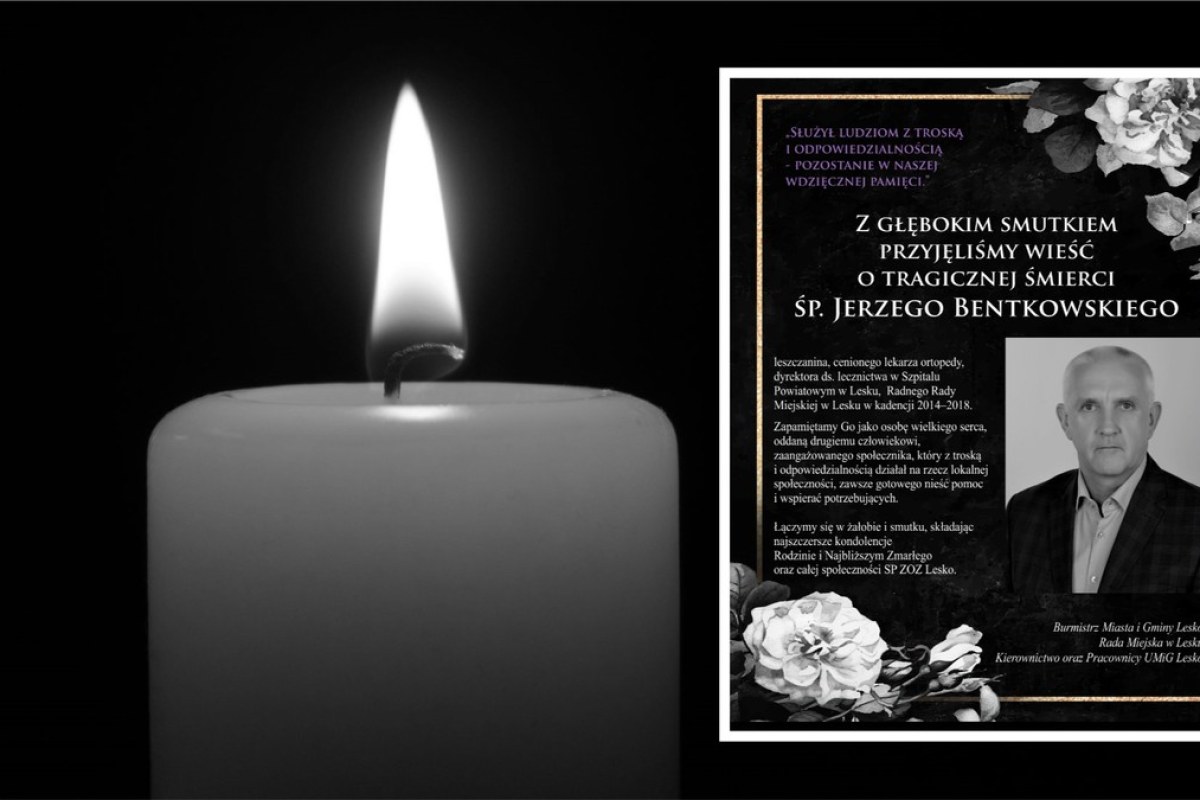 Tragiczna śmierć lekarza z Leska. Jerzy Bentkowski potrącony na rowerze