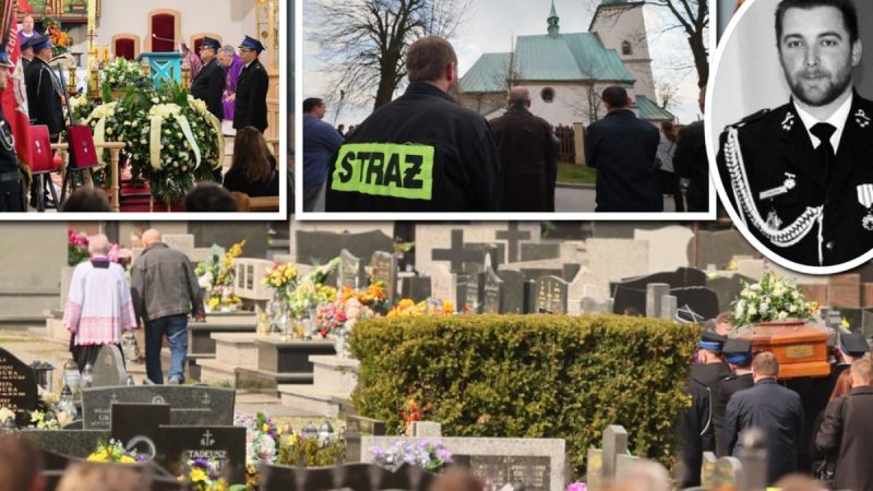 Pożegnanie bohatera. Tłumy w Łazanach żegnały tragicznie zmarłego naczelnika OSP