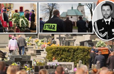 Pożegnanie bohatera. Tłumy w Łazanach żegnały tragicznie zmarłego naczelnika OSP Bogdana Ulmana