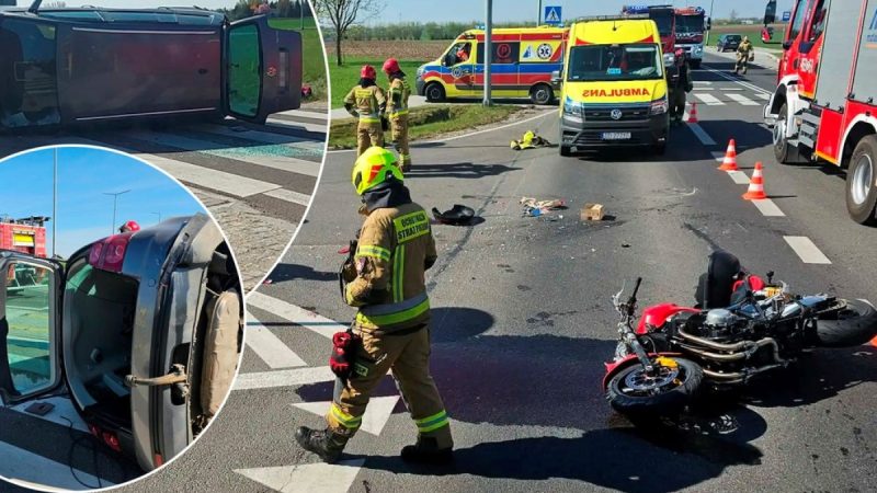 Tragiczny wypadek w Strzelnie Klasztornym. 40-letni motocyklista nie żyje