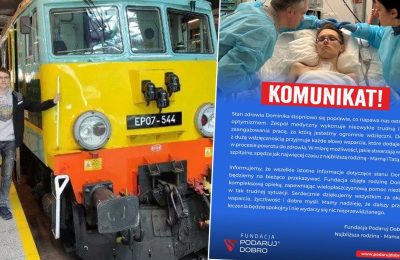 Stan zdrowia 17-letniego Dominika po tragicznym wypadku na stacji kolejowej stopniowo się poprawia