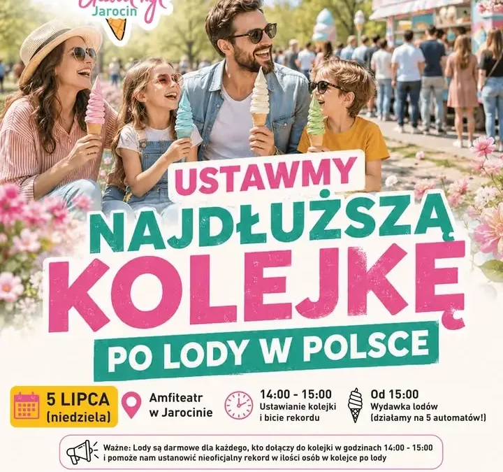 Ice Challenge Jarocin: 5 lipca pobijemy rekord w kolejce po lody!