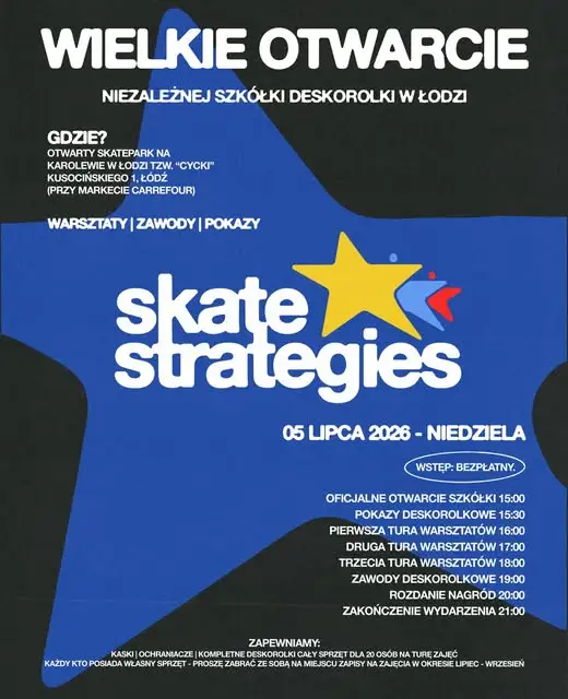 Skate Strategies otwiera szkółkę deskorolki w Łodzi 5 lipca