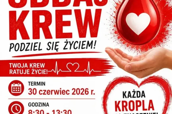 Akcja krwiodawstwa w Zaniemyślu – oddaj krew 30 czerwca