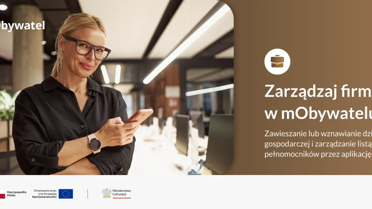 Nowe funkcje w mObywatelu: zarządzanie firmą z telefonu