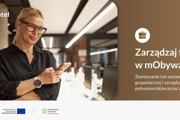 Nowe funkcje w mObywatelu: zarządzanie firmą z telefonu