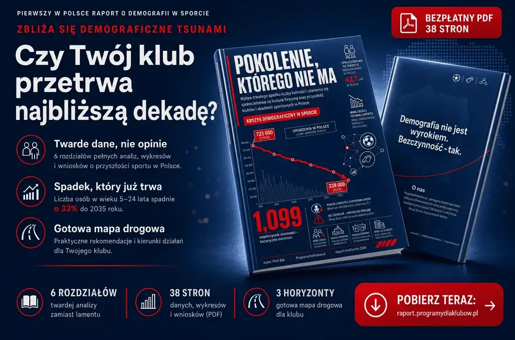 Kryzys demograficzny uderzy w polskie kluby sportowe – raport alarmuje