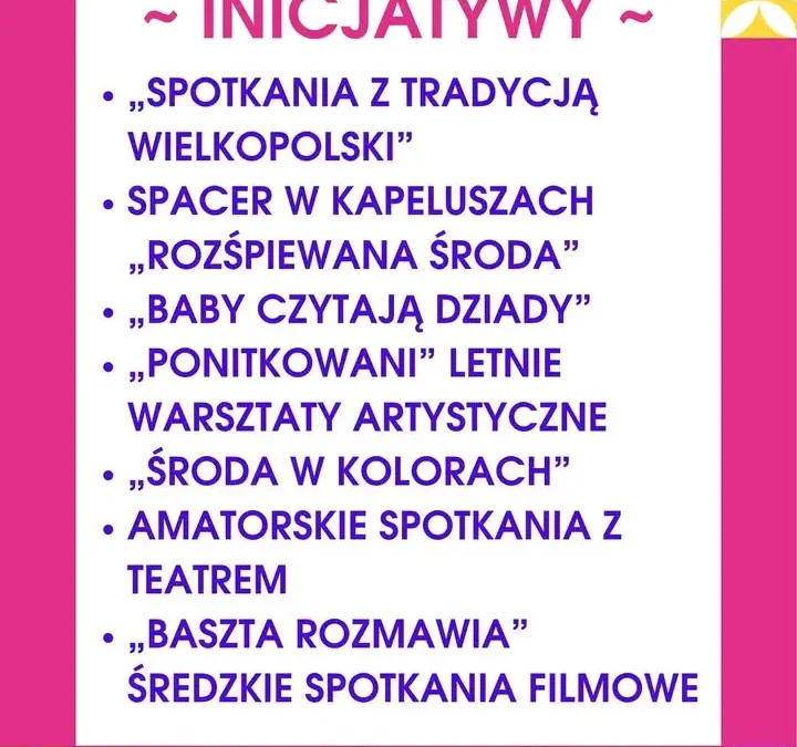 Siedem inicjatyw kulturalnych wyłonionych w konkursie „Dom Kultury+” w Środzie Wielkopolskiej