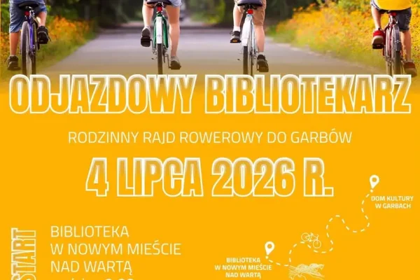 Rodzinny rajd rowerowy „Odjazdowy Bibliotekarz” już w sobotę – malownicza trasa przez okolice Nowego Miasta nad Wartą