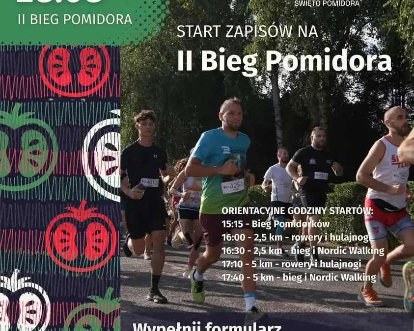 Ruszyły zapisy na II Bieg Pomidora w Kotlinie – wydarzenie 28 sierpnia