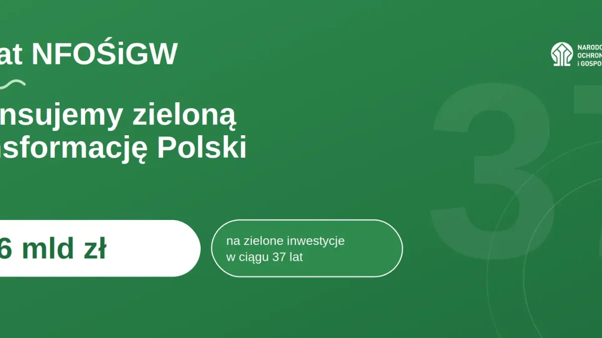 NFOŚiGW świętuje 37 lat z rekordowym budżetem 37 mld zł na zielone inwestycje